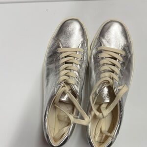Vince Metallic Silver Women's Sneakers